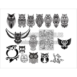 Monochrome Owl Vector Pack — Large Collection