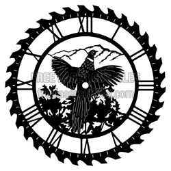 Pheasant Wall Clock Laser Cut File, Ready to Cut