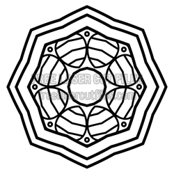 Sacred Mandala Layered Ornament Laser Cut File