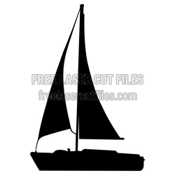 Sailboat Sailing Ship SVG Ready to Cut Free Design