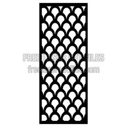 Scallop Pattern Door Panel Laser Cut Template