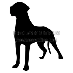 Standing Dog Silhouette Laser Cut File, Ready to Cut