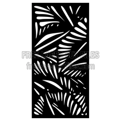 Decorative Leaf Screen Panel Design for Laser Cutting