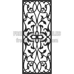 European Ornamental Panel Template for Laser Cutting