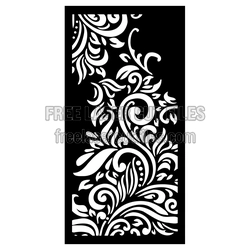 Floral Decorative Panel Screen Pattern for Laser Cutting