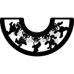 Jerry Bear Silhouette Template for Laser Cutting