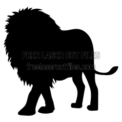 Lion Silhouette Laser Cut File, Ready to Cut Decor