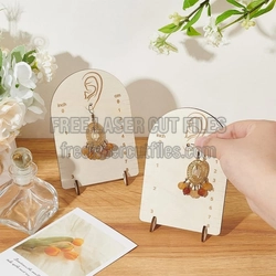 Measured Earring Stand Template for Laser Cutting