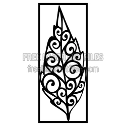 Ornamental Leaf Panel Laser Cut Template, Ready to Cut