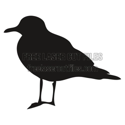 Seagull Bird Silhouette Laser Cut File, Ready to Cut