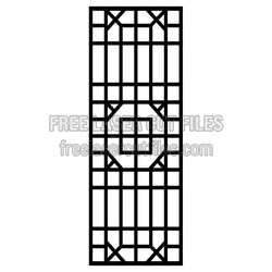 Decorative Laser Cut Door Screen Panel Template