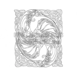 Dragon Silhouette Laser Cutting Template
