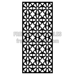 Floral Geometric Decorative Panel Laser Cut Pattern