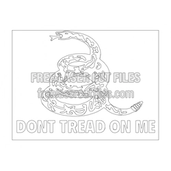 Gadsden 'Don't Tread On Me' Sign Template for Laser Cutting