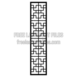 Geometric Decorative Screen Panel Pattern, Laser Ready