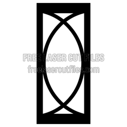 Geometric Door Panel Pattern Ready to Cut Vector File