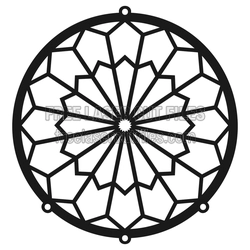 Geometric Dream Catcher Laser Cut File, Ready to Cut