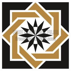 Geometric Star Pattern Laser Cut Panel, Ready to Cut