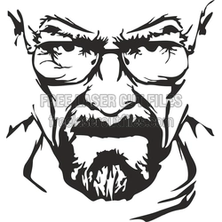 Heisenberg-Inspired Portrait Stencil for Laser Cutting