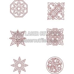 Moroccan Tile Repeat Designs for Laser Cutting