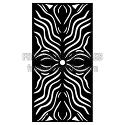 Ornamental Zebra Pattern Panel for Doors, Laser Ready