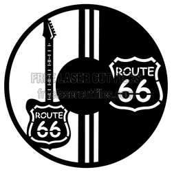Route 66 Wall Clock Laser Cut File, Ready to Cut