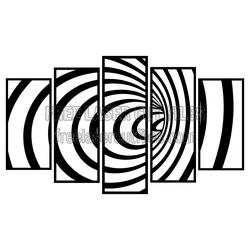 Abstract Swirl Panel Laser Cut Decorative Pattern