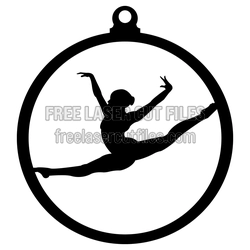 Ballet Dancer Ornament SVG for Laser Cutting
