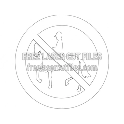 Bathroom Door Sign Laser-Cut Template