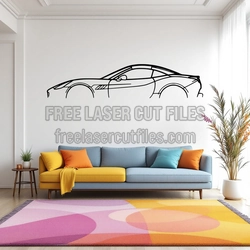 California 2010 Sports Car Silhouette Laser Cut File