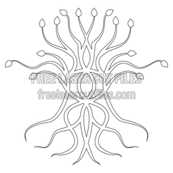 Celtic Tree Laser Cut File for Decorative Nature Art