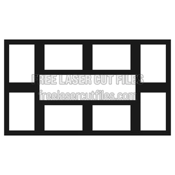 Collage Photo Frame with Phrase Cutouts, Laser Ready