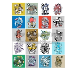 Five-Pack Sticker Vector Templates — Free Download
