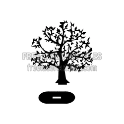 Freestanding Tree and Base Cutout Template for Laser Cutting