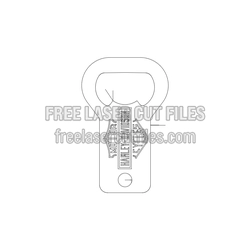 Motorcycle Bottle Opener Laser-Cut Template