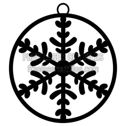 Snowflake Christmas Ornament Laser Cut File, Ready to Cut