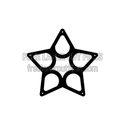 Star-Shaped Wine Bottle Rack Template for Laser Cutting