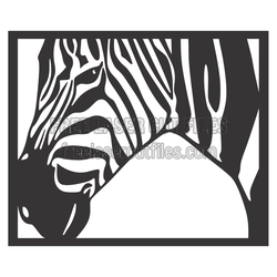 Zebra Portrait Laser Cut Panel - Ready to Cut Wildlife Art