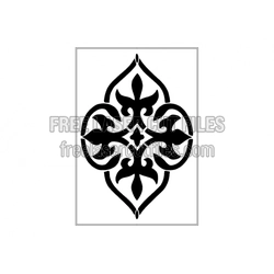 Damask Ornamental Panel Template for Laser Cutting