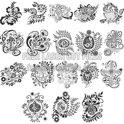 Easter Pattern Template for Laser Cutting — Free Design