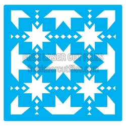 Geometric Star Quilt Pattern Laser Cut File