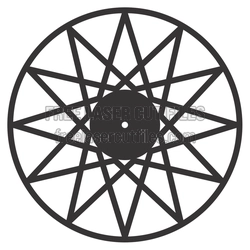 Geometric Starburst Clock Face Laser Cut Design