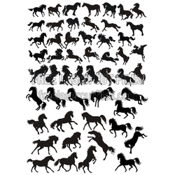 Horse Silhouette Template for Laser Cutting