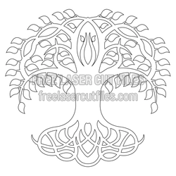 Celtic Tree of Life Laser Cut File, Elegant Free Design