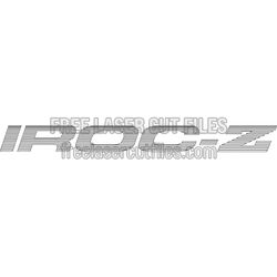 Classic Muscle Car Silhouette Template for Laser Cutting