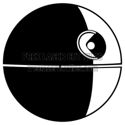 Death Star Icon Clipart Ready to Cut for Laser Projects