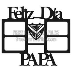 Father's Day Photo Frame Laser Cut Template, Ready to Cut