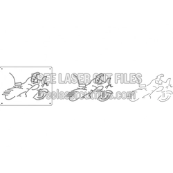 Motorcycle Silhouette Template for Laser Cutting