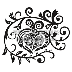 Ornate Heart Vine Cut File for Laser Cutting