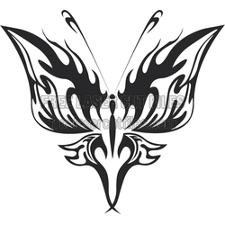 Tribal Butterfly Laser-Cut Template for Crafts